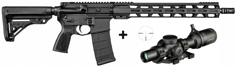 ZRODELTA AR15 READY SERIES ZULU 2 Noir 16" "Pack VORTEX VENOM 1-6x24 SFP ret.AR-BDC3" cal.223 Rem