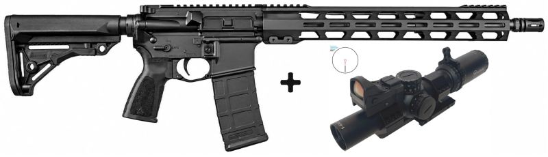 ZRODELTA AR15 READY SERIES ZULU 2 Noir 16" "Pack FIREFIELD RapidStrike Kommando Combo 1-6x24" cal.223 Rem