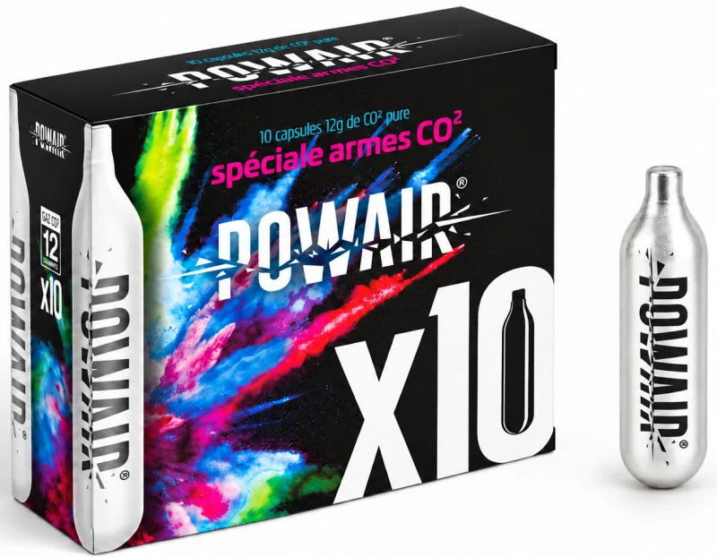 Capsules de Co2 POWAIR 12gr (Boite de 10)