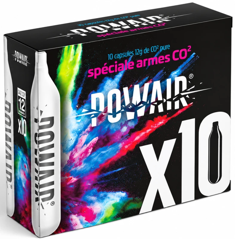 Capsules de Co2 POWAIR 12gr (Boite de 10)