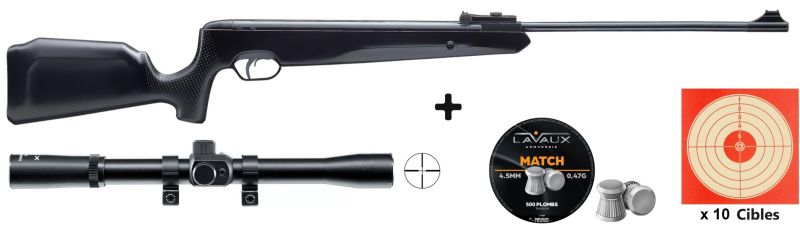 Carabine à plombs SNOWPEAK SR1200S cal.4,5mm "Combo Lunette UX 4x20" (19,9 joules)