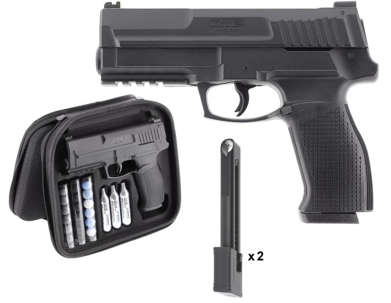 Pack Pistolet 6 coups T4E IMPAX P68 cal.68 (16 joules) - 2 chargeurs supplémentaires (6 coups)