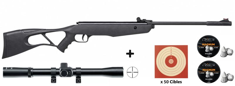 Carabine à plombs CROSMAN Inferno cal.4,5mm "Pack loisir 4x20"