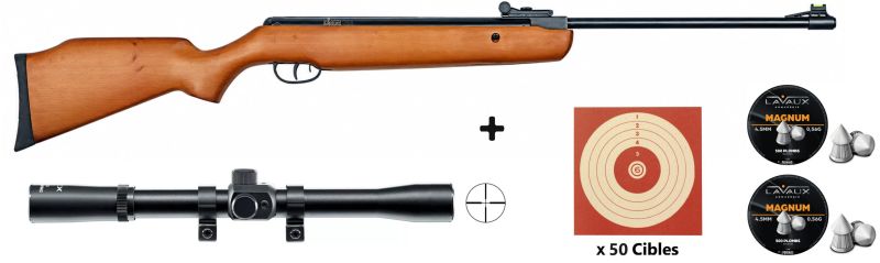 Carabine à plombs CROSMAN Copperhead cal.4,5mm "Pack loisir 4x20"