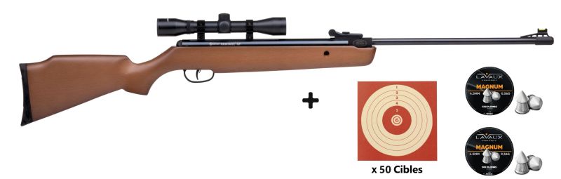 Carabine à plombs CROSMAN Vantage Nitro Piston cal.4,5mm "Pack loisir 4x20"