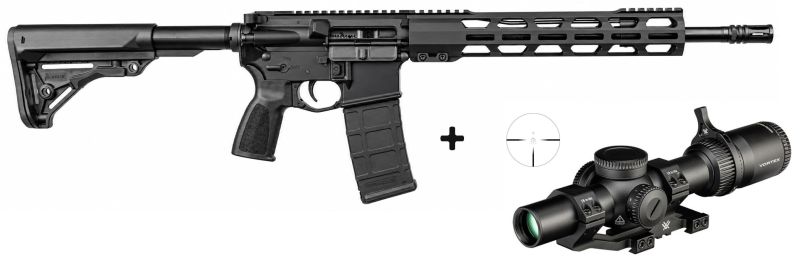 ZRODELTA AR15 READY SERIES ZULU 2 Noir 14.5" "Pack VORTEX VENOM 1-6x24 SFP ret.AR-BDC3" cal.223 Rem