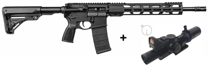 ZRODELTA AR15 READY SERIES ZULU 2 Noir 14,5" "Pack FIREFIELD RapidStrike Kommando Combo 1-6x24" cal.223 Rem