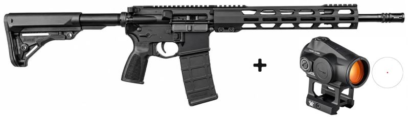 ZRODELTA AR15 READY SERIES ZULU 2 Noir 14,5" cal.223 Rem "Pack VORTEX CROSSFIRE II 2Moa"