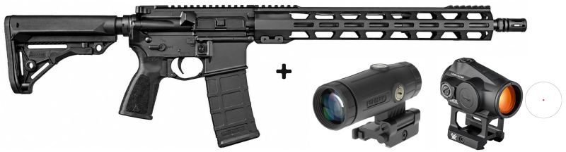ZRODELTA AR15 READY SERIES ZULU 2 Noir 16" cal.223 Rem "Pack VORTEX CROSSFIRE II 2Moa - Magnifier 3x HOLOSUN HM3X"