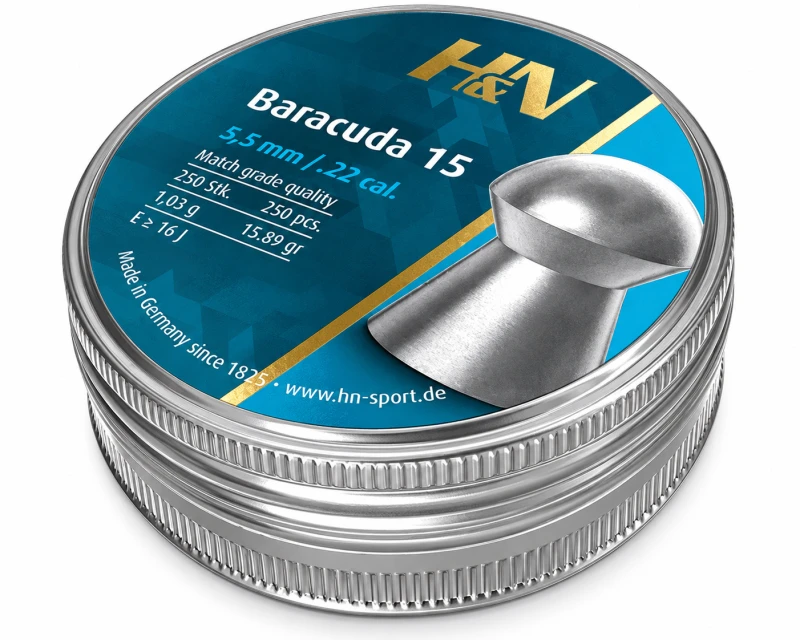 Plombs cal.5,5mm Baracuda 15 HN (1.03 gr) /250