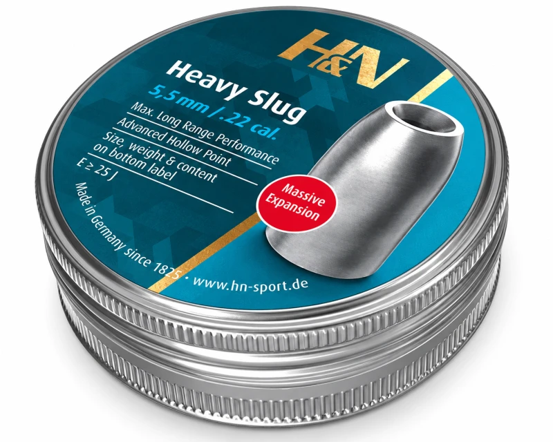 Plombs cal.5,5mm Slug HP Heavy 34 grs HN (2.2 gr) /150