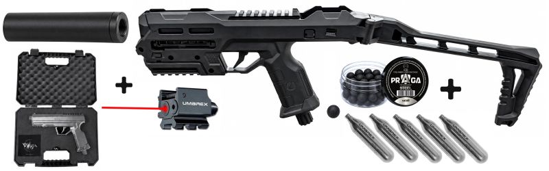 Pistolet 6 coups VESTA DEFENSE GUARDIAN cal.68 (19 joules) "Pack Professionnal Steel Defense"
