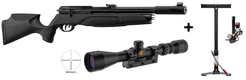Carabine PCP GAMO ARROW SLT cal.4,5mm "Pack Pompe - Lunette 3-9x40 Wr"