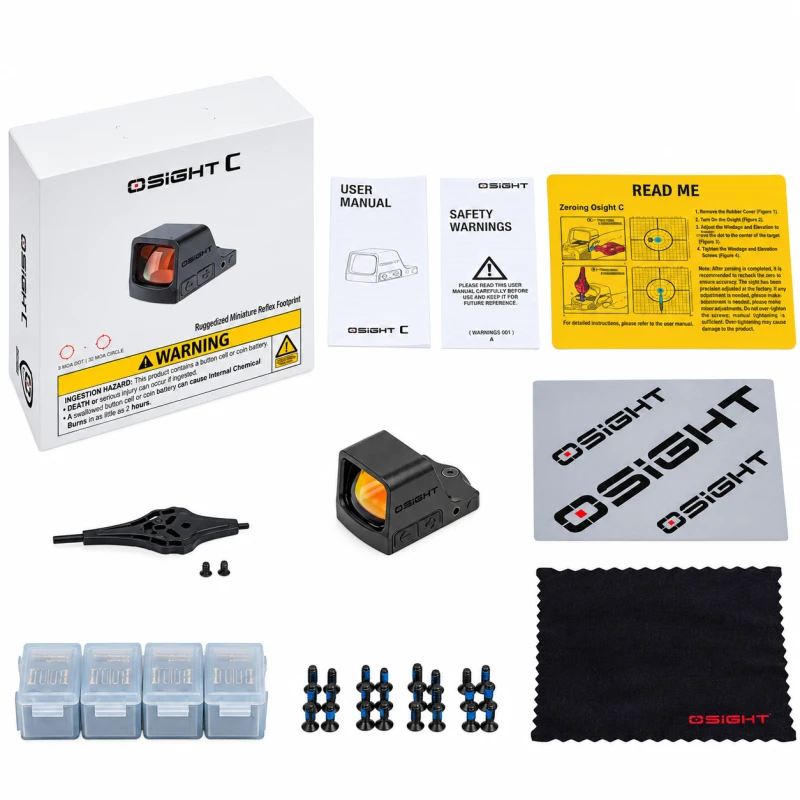 Viseur point rouge Osight C Optique point de 3 MOA et cercle 32 MOA