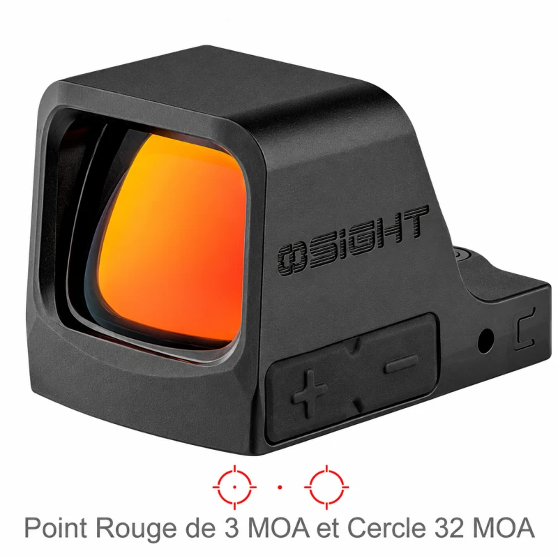 Viseur point rouge Osight C Optique point de 3 MOA et cercle 32 MOA