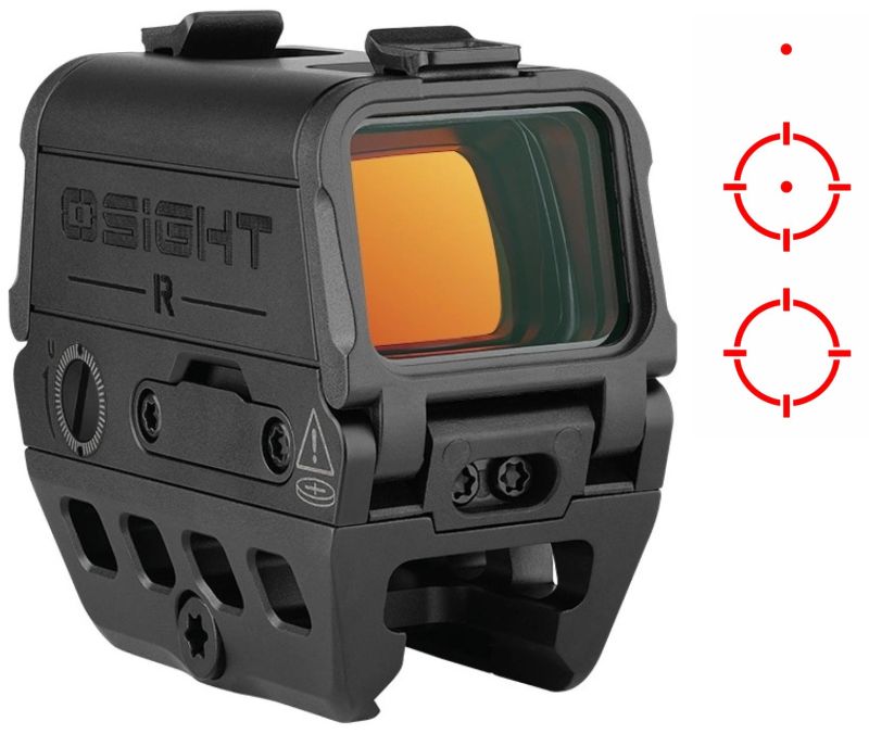 Viseur point rouge OSIGHT R Fermé Noir Red Dot Multi-réticules