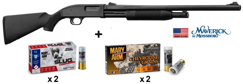 Fusil à pompe MOSSBERG Maverick 88 cal.12/76 'Pack Home Defense"