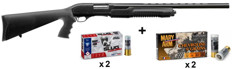 Fusil à pompe YILDIZ YP 12 TACTICAL Synthétique cal.12/76 'Pack Home Defense