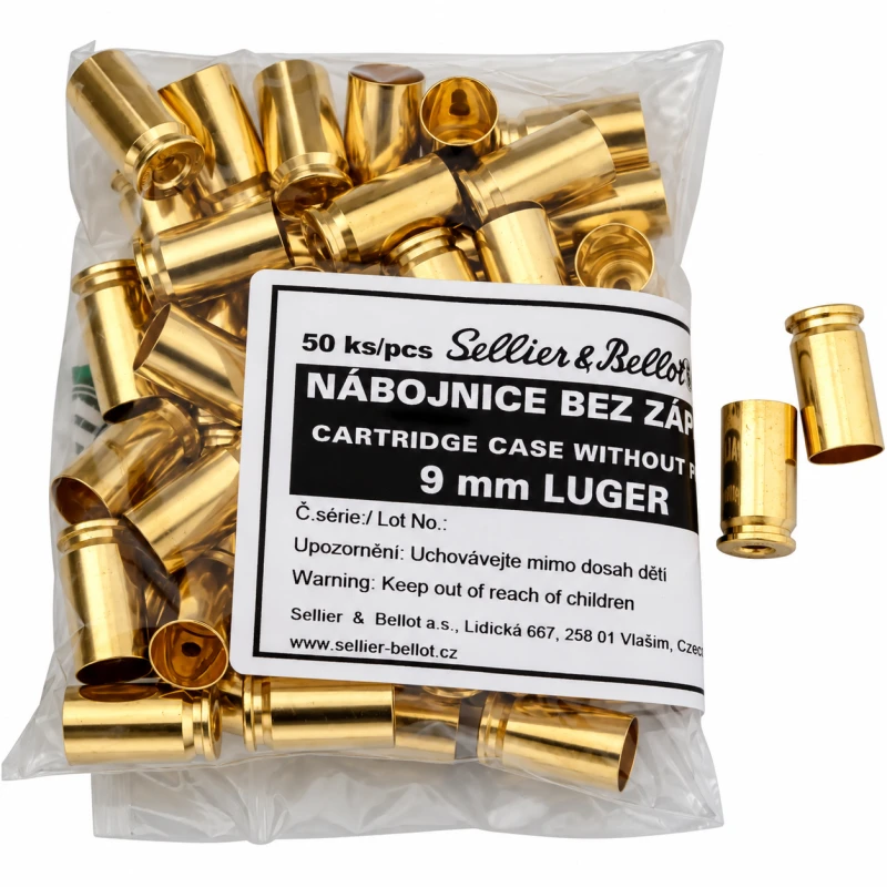 Douilles SELLIER & BELLOT cal.9x19 - 9mm PARA - 9mm Luger / 50