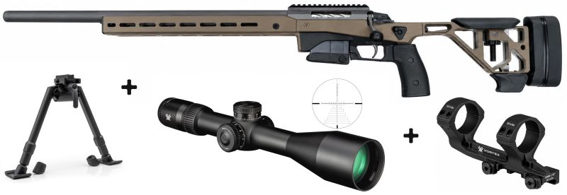 TIKKA T3X ACE TARGET Cerakote Steel GAUCHER 26" cal.6,5 Creedmoor "Pack VORTEX VENOM 5-25x56 FFR"