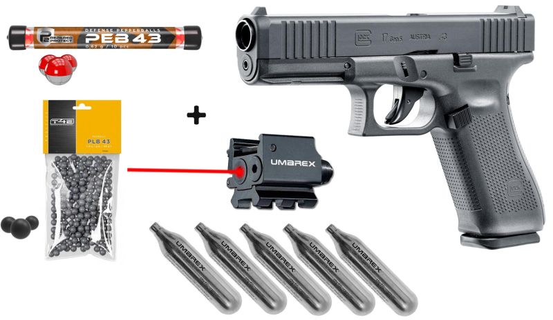 Pistolet T4E GLOCK 17 Gen5 cal.43 "Pack Home Defense"