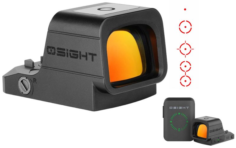 Viseur point rouge OSIGHT XR Rechargeable Noir Red Dot Multi-réticules