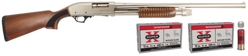 Fusil à pompe BLACKSTORM FIREARMS Tactical Marine Chromé "Pack" cal.12/76