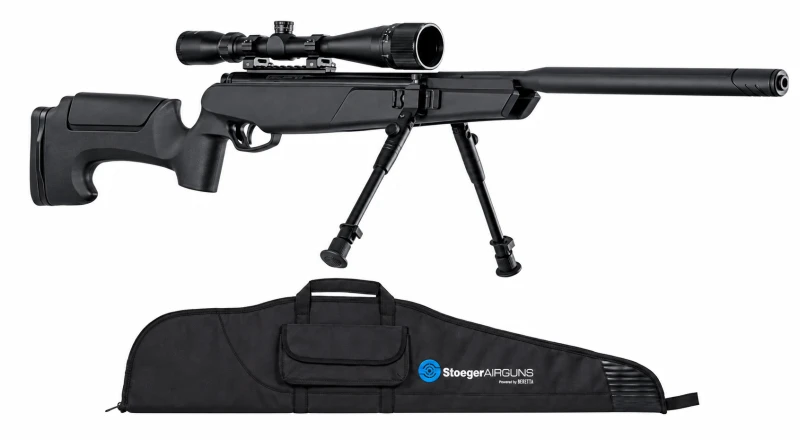 Carabine STOEGER ATAC Suppressor S2 ''TACTICAL'' avec Lunette , Bipied et Housse cal.4,5mm
