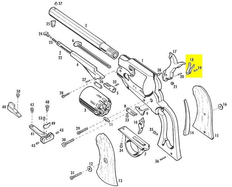 Doigt elevateur et ressort PIETTA Remington