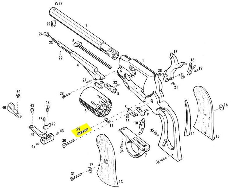 Vis axe détente et arretoir PIETTA Remington