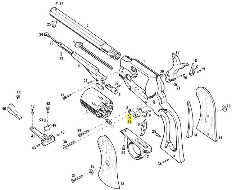 Vis de ressort de détente PIETTA Remington