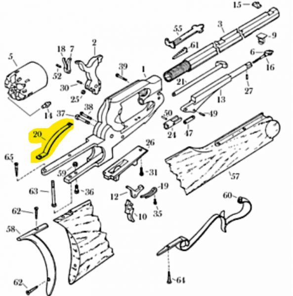 Ressort de chien UBERTI Remington Carbine 1858