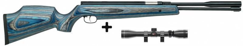 Carabine à air comprimé WEIHRAUCH HW 97K Lamellé Bleu ''lunette UX 3-9x40'' cal.4,5mm