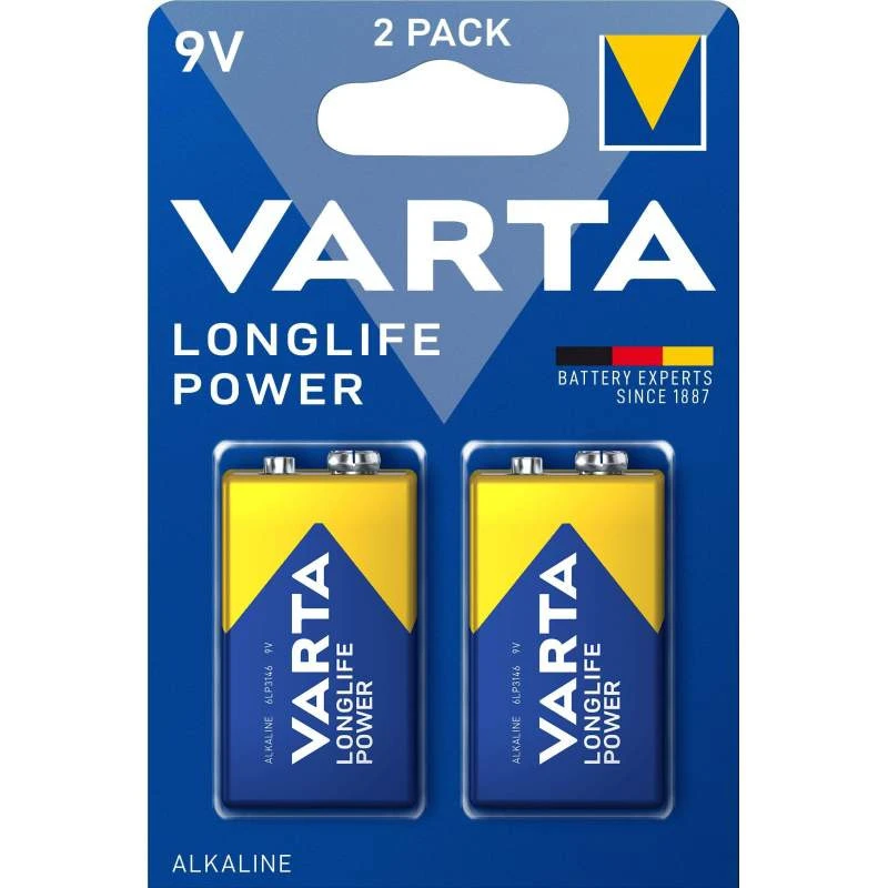 Piles VARTA 6LR61 9Volts (lot de 2)