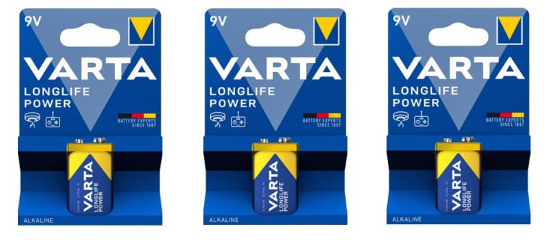 Piles VARTA 6LR61 9Volts  (lot de 3)