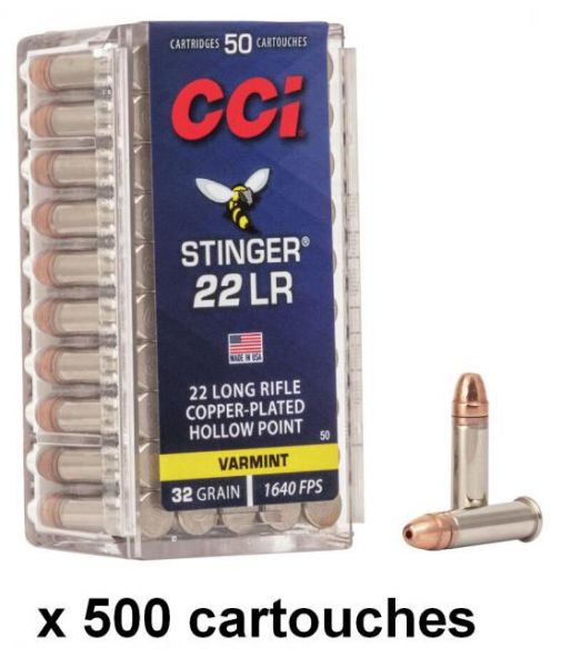 CCI 22lr Varmint Hight Velocity STINGER (500 m/s) /500