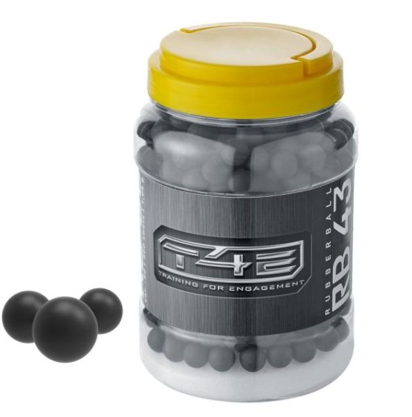 Boîte de 500 Billes caoutchouc RB 43 T4E cal.43 (11mm) 0.68g