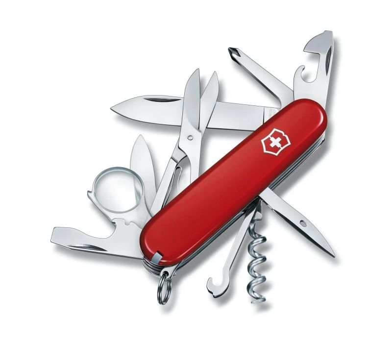 VICTORINOX EXPLORER ROUGE - Couteau de poche polyvalent 16 fonctions