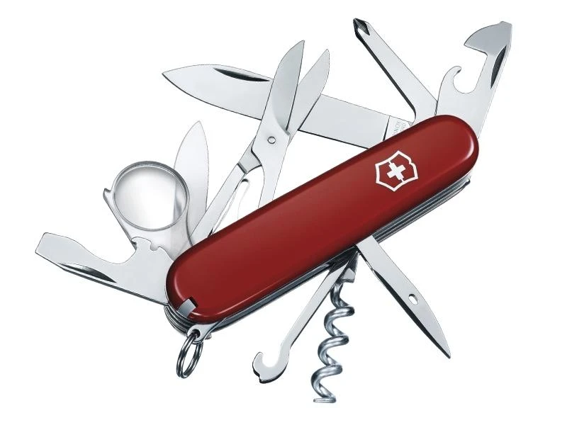 VICTORINOX EXPLORER ROUGE - Couteau de poche polyvalent 16 fonctions