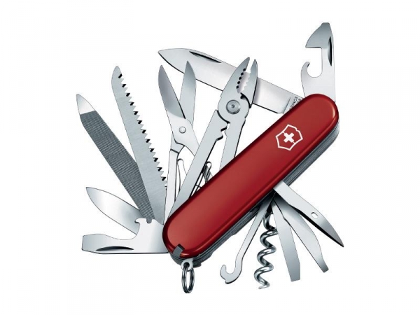 VICTORINOX HANDYMAN ROUGE - Couteau de poche polyvalent 24 fonctions