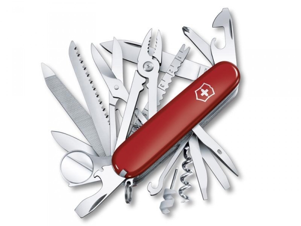 VICTORINOX SWISS CHAMP ROUGE - Couteau de poche polyvalent 33 fonctions