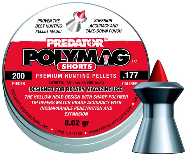 Plombs cal.4,5mm PREDATOR SHORT ''Premium Hunting Pellets'' (0,52 gr) Spécial chargeur court /200