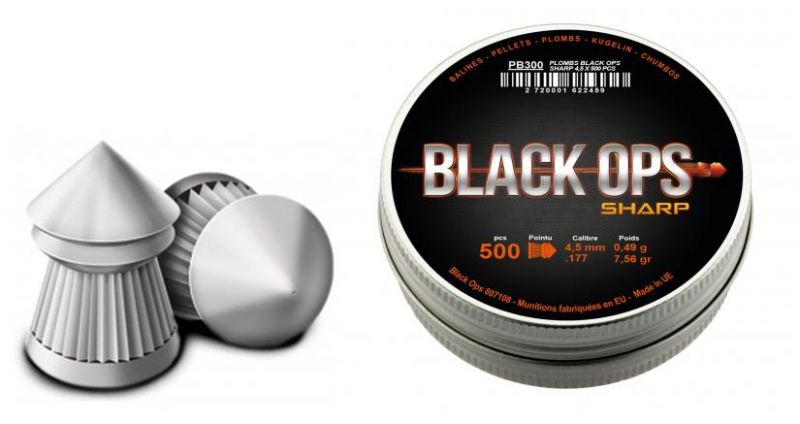 Plombs cal.4,5mm BLACK OPS Sharp (pointus) /500