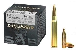 Sellier & Bellot cal.8x57 JS FMJ 196 grains  - 12.7 grammes /50