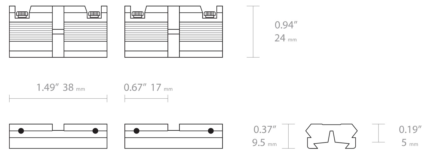 Adaptateur Rail Picatinny M-LOK Vers 20mm/11mm – HOUSON 2 Pièces, Montage Rapide Pour Lunettes Et Accessoires Tactiques