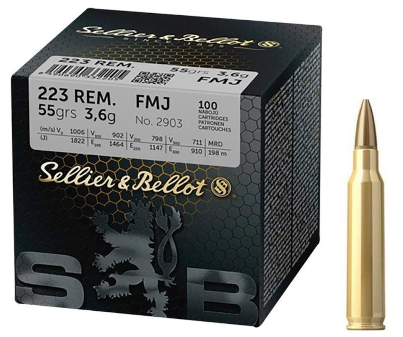 SELLIER & BELLOT cal.223 Rem FMJ 55gr /100