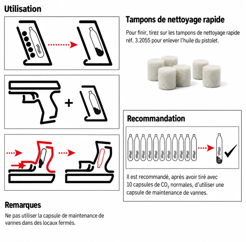 Capsule 12gr Co2 UMAREX d'entretien (lot de 5)