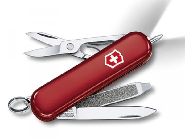 VICTORINOX SIGNATURE LITE ROUGE - Petit couteau poche polyvalent 7 fonctions
