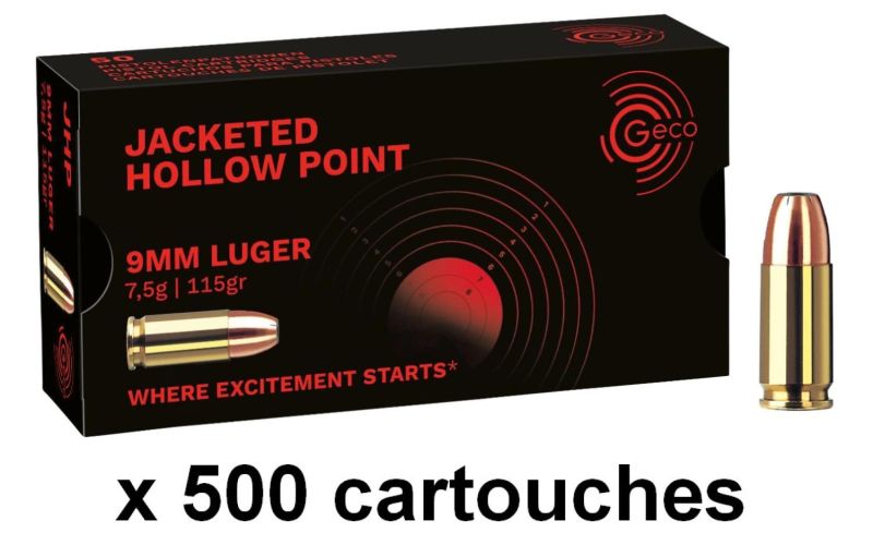 GECO cal.9mm PARA JHP Hollow Point /500