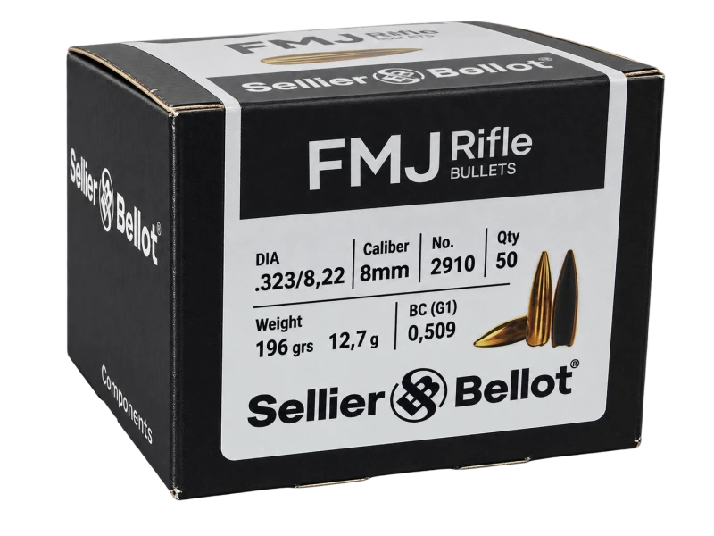 Ogives 2910 SELLIER BELLOT cal.8mm FMJ 196gr /50